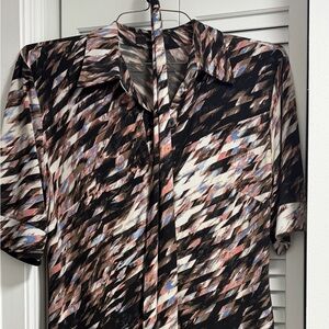 Style & Co. Women's Casual Button Down Shirt - Black, White, Pink